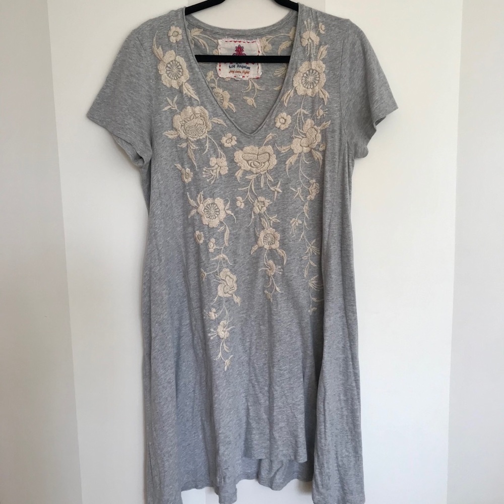 Johnny Was Embroidered Cotton Dress